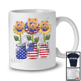 American Flag Sunflower, Amazing 4th Of July Chow Chow Owner, Women Patriotic Group T-Shirt