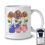 American Flag Sunflower, Amazing 4th Of July Irish Setter Owner, Women Patriotic Group T-Shirt