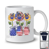 American Flag Sunflower, Amazing 4th Of July Pug Owner, Women Patriotic Group T-Shirt