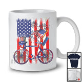 American Flag With Bicycle Driver, Awesome 4th Of July USA Fireworks, Patriotic Group T-Shirt