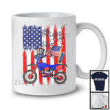 American Flag With Dirt Bike Driver, Awesome 4th Of July USA Fireworks, Patriotic Group T-Shirt