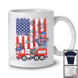 American Flag With Firetruck Driver, Awesome 4th Of July USA Fireworks, Patriotic Group T-Shirt