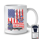 American Flag With Garbage Truck Driver, Awesome 4th Of July USA Fireworks, Patriotic Group T-Shirt