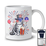 American Shorthair Drinking Beer, Awesome 4th Of July Fireworks Kitten, Drunker Patriotic Group T-Shirt