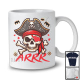 Arrr Pirate Face, Scary Halloween Costume Pirate Heart Eyepatch, Matching Couple Family Group T-Shirt