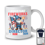 Assistant Fireworks Director If I Run You Run, Awesome 4th Of July Gnome, Firework Firecrackers T-Shirt