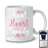 Aunt Is The Heart Of The Family, Amazing Mother's Day Flowers, Matching Aunt Family Group T-Shirt