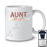 Aunt, Adorable Mother's Day Leopard Flowers Lover, Matching Proud Aunt Family Group T-Shirt