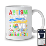 Autism Is A Journey I'm An Autism Uncle, Wonderful Father's Day Puzzle Heart, Family Group T-Shirt