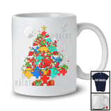 Autism Puzzle Pieces Christmas Tree; Awesome X-mas Lights Autism Awareness; Family Group T-Shirt