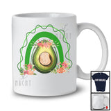 Avocado Human Costume, Lovely Avocado Vegan Fruit Rainbow Flowers, Veganism Healthy Lover T-Shirt