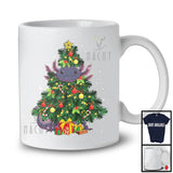 Axolotl Christmas Tree Cosplay; Merry X-mas Axolotl Animal Lover; Snowing Family Group T-Shirt