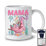 Axolotl Mama, Lovely Mother's Day Axolotl Lover Flowers, Matching Family Group T-Shirt