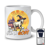 Baa I'm A Goat, Sarcastic Halloween Costume Witch Farm Farmer, Scary Moon Skulls Lover T-Shirt