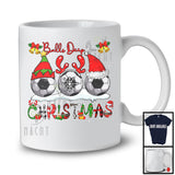 Balls Deep In Christmas; Joyful Three Soccer Ornaments; Plaid Pajamas Sport Player Team T-Shirt