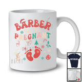 Barber Got Me Pregnant; Cheerful Christmas Pregnancy Announcement Adult Santa; Jobs Family T-Shirt