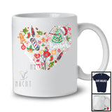 Barber Tools Christmas Heart Shape; Humorous X-mas Santa Barber Lover; Jobs Proud T-Shirt