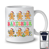 Bartender; Wonderful Christmas Lights Six Gingerbreads; Bartender Jobs Careers Group T-Shirt