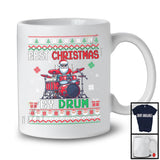 Best Christmas By Drum; Amusing Christmas Santa Playing Drum; Musical Instruments Player T-Shirt