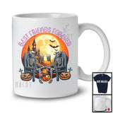 Best Friends Forever, Scary Halloween Costume Skeleton Drinking Beer, Friends Group T-Shirt