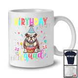 Birthday Squad; Adorable Birthday Party Cake Bulldog Owner Lover; Family Group T-Shirt