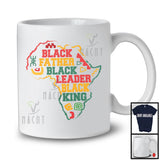 Black Father Black Leader Black King, Awesome Juneteenth Africa Map, Afro African Family Group T-Shirt