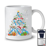 Blue Ribbon Christmas Tree; Amazing X-mas Lights Diabetes Awareness; Snowing Family T-Shirt