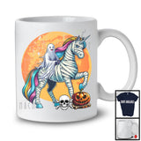 Boo Ghost Riding Unicorn Mummy, Humorous Halloween Unicorn Pumpkin, Trick Or Treat Candy T-Shirt