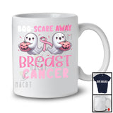 Boo-Scare Away Breast Cancer; Lovely Halloween Breast Cancer Awareness Pink Ribbon; Pumpkin T-Shirt