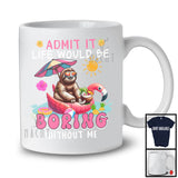 Boring Without Me, Lovely Summer Vacation Sloth Sunglasses, Matching Sloth Animal Lover T-Shirt