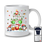 Bowling Equipment As Christmas Tree; Amazing X-mas Bowling Player Playing; Sport Gnomes T-Shirt