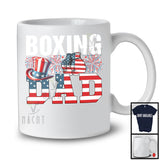 Boxing Dad, Amazing Father's Day 4th Of July American Flag, Sport Player Team Patriotic T-Shirt