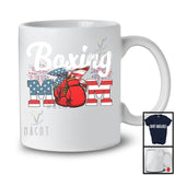 Boxing Mom, Amazing Mother's Day 4th Of July American Flag Headband, Sport Player Patriotic T-Shirt