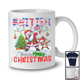 British You A Merry Christmas; Humorous X-mas Dabbing British Flag Proud; Family Group T-Shirt