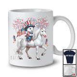 Bunny Riding Horse, Humorous 4th Of July American Flag Pride Bunny Horse, Patriotic Group T-Shirt