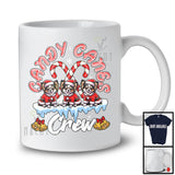 Candy Canes Crew; Awesome Christmas Three Santa Chihuahua Snowing Around; X-mas Family T-Shirt