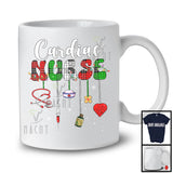 Cardiac Nurse; Fantastic Christmas Lights Plaid Santa Nurse Crew Team; Pajama Family Group T-Shirt