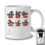 Carved Pumpkin Emotions Collection, Scary Halloween Costume Witch Broomstick, Family Group T-Shirt