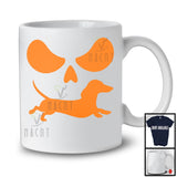 Carved Pumpkin Face With Dachshund, Scary Halloween Dachshund Owner Lover, Family Group T-Shirt