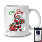 Cat Santa, Adorable Christmas Snowing Santa Cat Lover, X-mas Matching Family Group T-Shirt