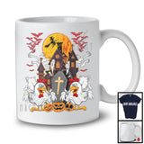 Chicken Boo Ghost, Awesome Halloween Costume Moon, Carved Pumpkins Animal Lover T-Shirt