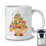 Chicken Nuggets Christmas Tree Lights; Cheerful X-mas Chicken Nuggets Food; Snowing Around T-Shirt