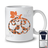 Chicken Pumpkin Shape Plaid; Lovely Thanksgiving Halloween Chicken Owner; Animal Lover T-Shirt