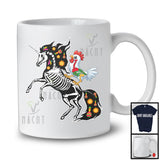 Chicken Riding Unicorn Skeleton, Joyful Cinco De Mayo Unicorn Farmer, Proud Mexican T-Shirt