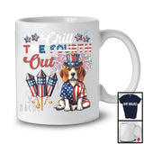 Chill The Fourth Out, Lovely 4th Of July American Flag Beagle Fireworks, Proud Patriotic T-Shirt