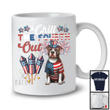 Chill The Fourth Out, Lovely 4th Of July American Flag Pit Bull Fireworks, Proud Patriotic T-Shirt
