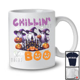 Chillin' With My Boo, Horror Halloween Costume Witch Boo Ghost Lover, Matching Family Group T-Shirt
