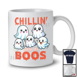 Chillin' With My Boos, Scary Halloween Costume Horror Boo Ghost Lover, Matching Family Group T-Shirt