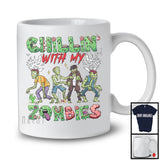 Chillin' With My Zombies; Creepy Halloween Costume Boy Zombies Squad; Family Group T-Shirt