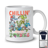Chillin' With My Zombies, Scary Halloween Costume Horror Zombie Lover, Matching Family Group T-Shirt